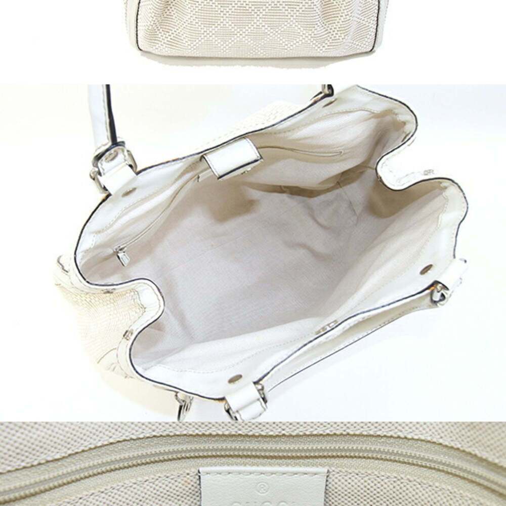 GUCCI White Leather Tote Bag - Picture 2 of 10